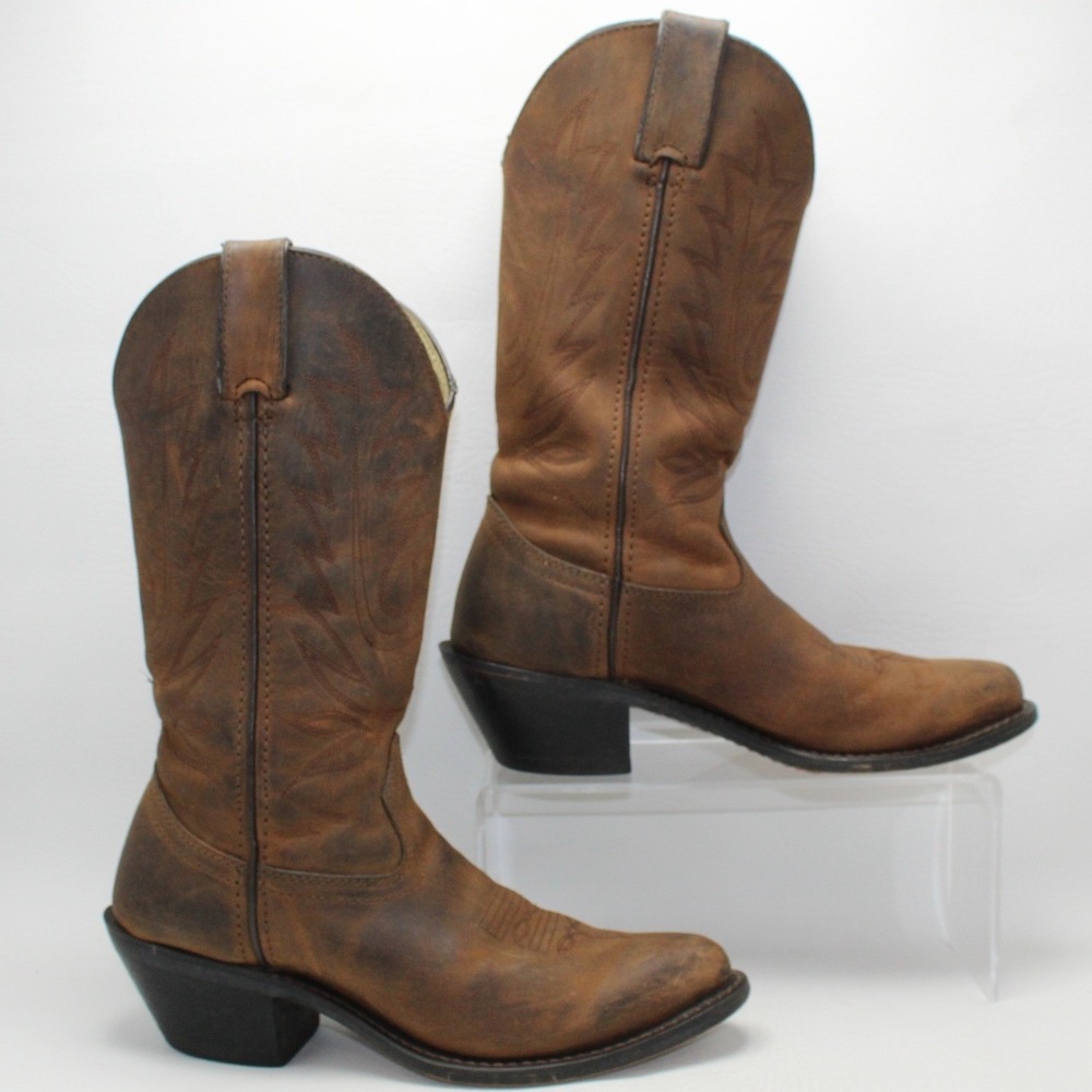 Durango RD4112 Womens 11 Inch Western Shaft Stitch Tan Leather Boots Size 5.5M